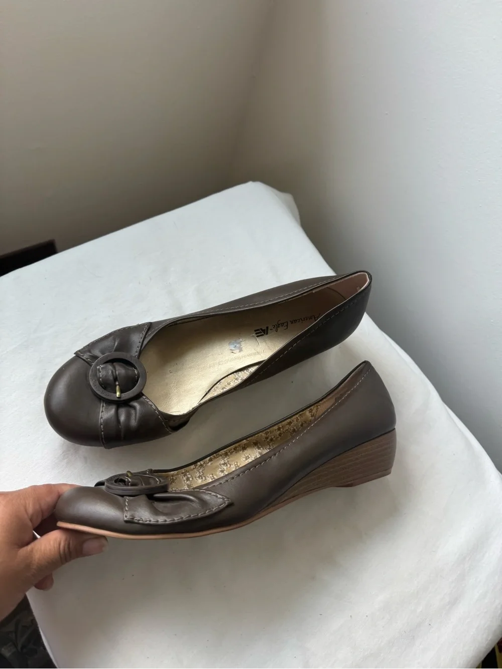 Comfort Classics Women's Brown Wedge Pumps